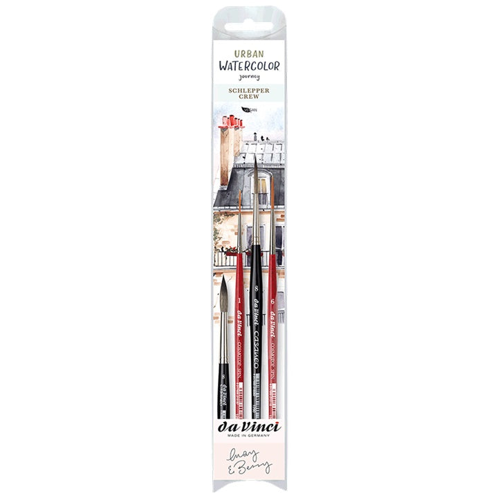 Set pennelli vegan da Vinci Urban Watercolor Schlapper 4 pz