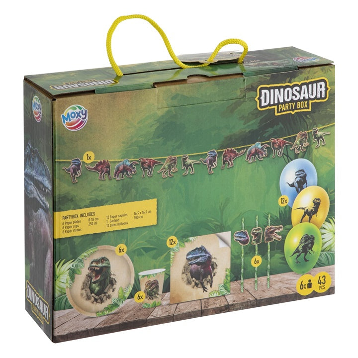Set per feste per bambini a tema dinosauri 43 pezzi