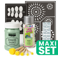 Set per il rinnovo dei mobili con vernice spray argento - Pistacchio