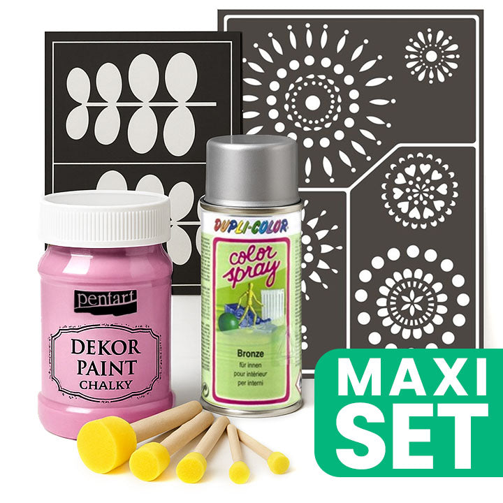 Set per il rinnovo dei mobili con vernice spray argento - Rosa baby