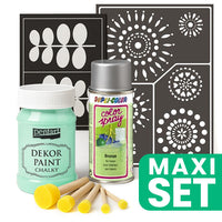 Set per il rinnovo dei mobili con vernice spray argento - Verde menta