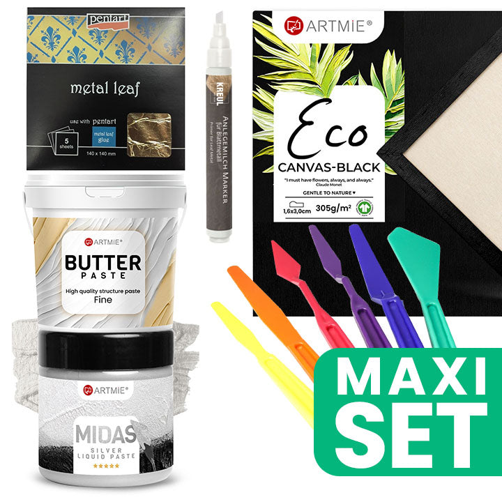 Set per la realizzazione di quadri d'arte in gesso argentato