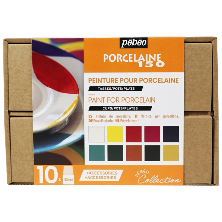 Set pittura Pebeo per ceramica Porcellana 150 -10 x 45 ml