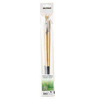 Set vegan pennelli Chuneo 4129 per colori ad olio - da Vinci - 3 pezzi