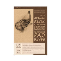 Sketchbook 50 [100] foglie marrone-grigio | misure diverse