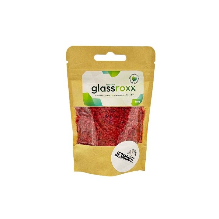 Glassroxx Jesmonite Granulato di vetro 150g – Rosso traffico