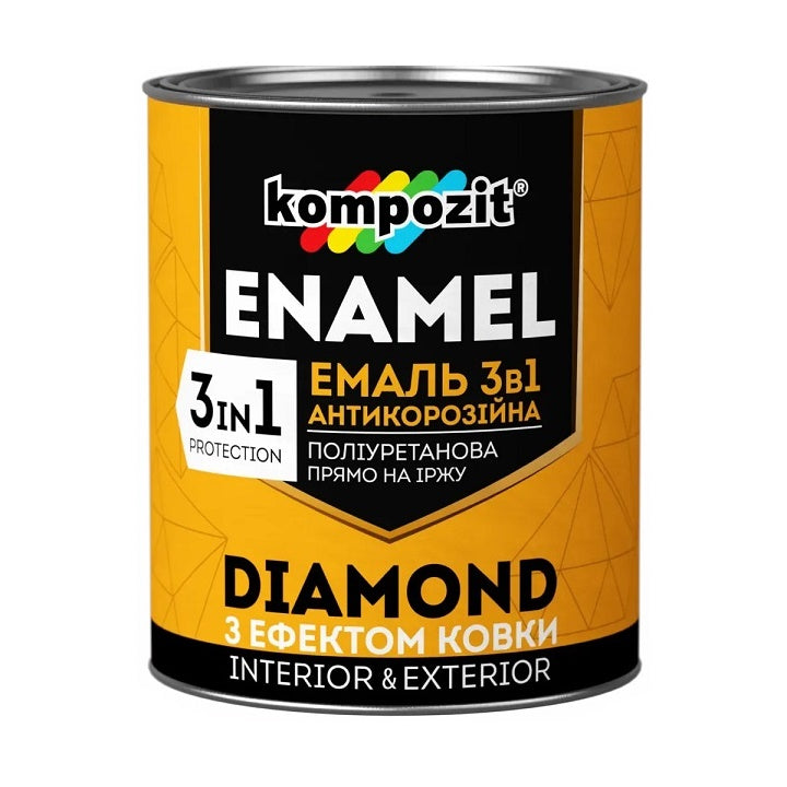 Smalto anticorrosione 3 in 1  KOMPOZIT DIAMOND 2,5 l – Nero