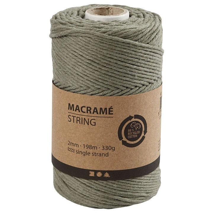 Filo macramè 2 mm x 198 m | scegli il colore - moss green