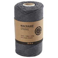 Filo macramè 2 mm x 198 m | scegli il colore - grey