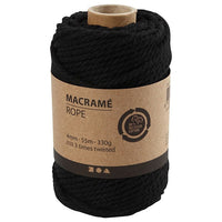 Filo macramè 4 mm x 55 m | scegli il colore - black