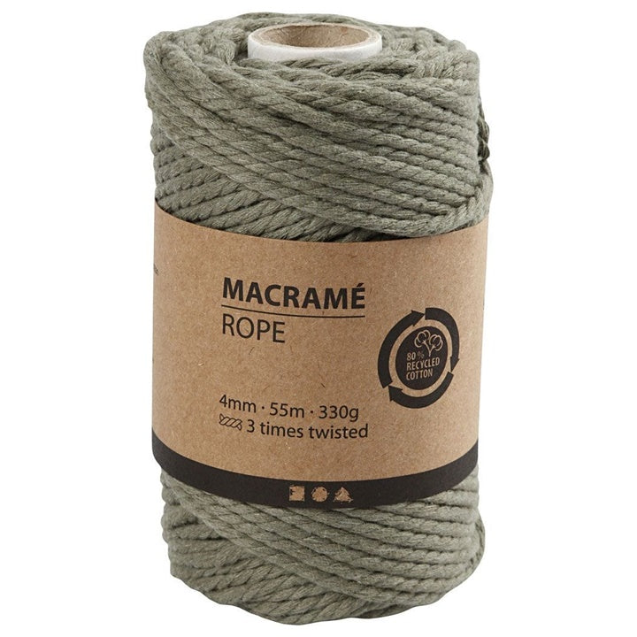 Filo macramè 4 mm x 55 m | scegli il colore - moss green