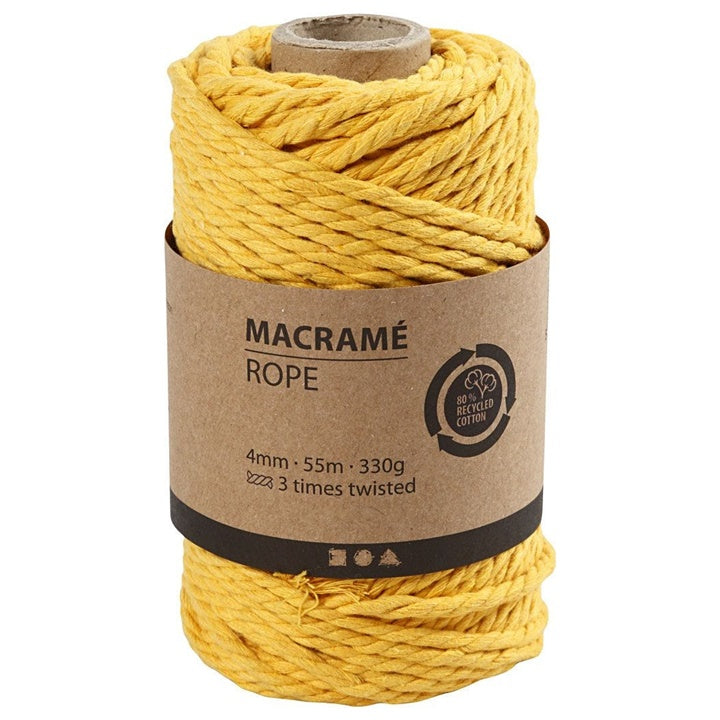 Filo macramè 4 mm x 55 m | scegli il colore - yellow