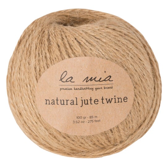 Spago di iuta naturale La Mia 100 g – bordeaux
