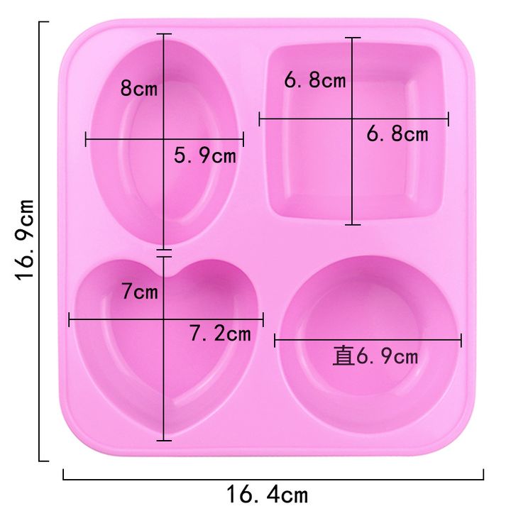 Stampo in silicone per colata - 4 forme