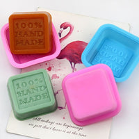 Stampo in silicone per colata - quadrato + testo 100% fatto a mano