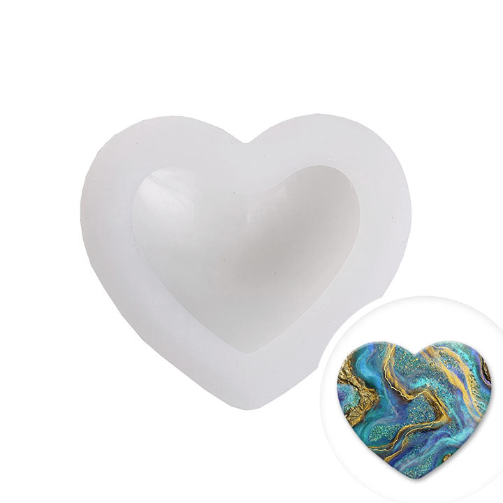 Stampo in silicone professionale Pentart - cuore grande