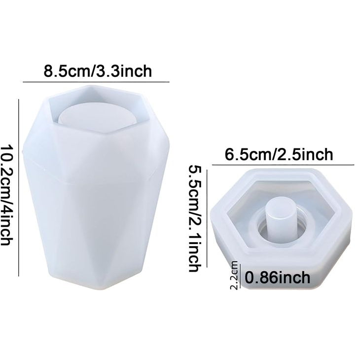 Stampo per colata di dispenser di sapone in silicone - esagono