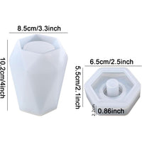 Stampo per colata di dispenser di sapone in silicone - esagono