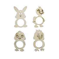 Statuette in legno Pentart – Mix Pasquale 5 x 8 cm (4 pz)