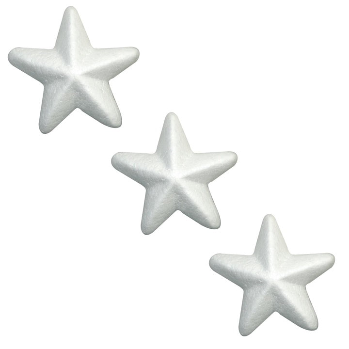 Stelle in polistirolo 15 cm - set di 3 pezzi
