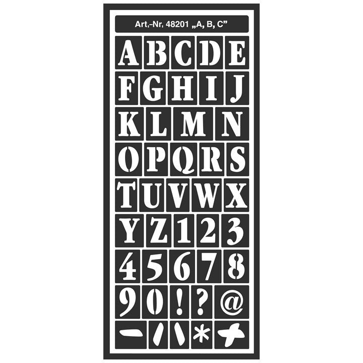 Stencil ABC di design per la casa