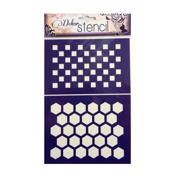 Stencil adesivo PENTART A5 - forme geometriche M24