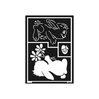 Stencil autoadesivo Bunny A5