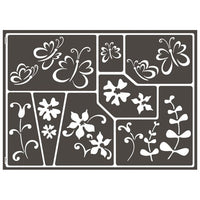 Stencil autoadesivo Butterfly Meadow A3