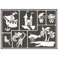 Stencil autoadesivo Pirati A3