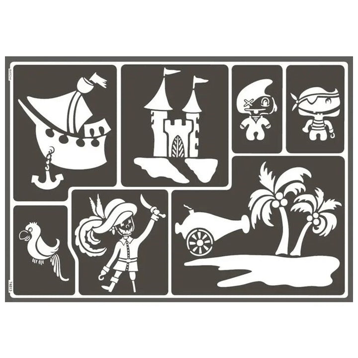 Stencil autoadesivo Pirati A3