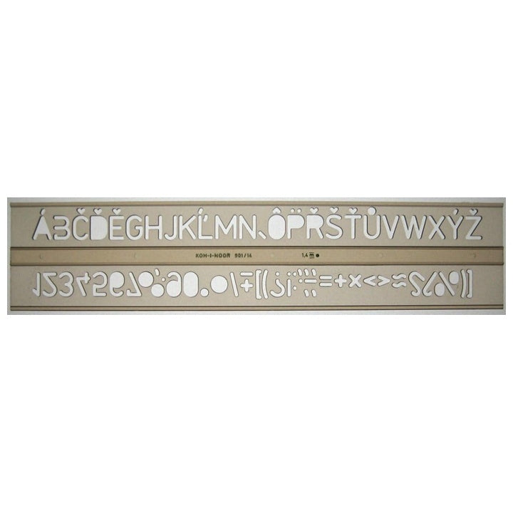 Stencil tecnico KOH-I-NOOR | Lettere, 14 mm