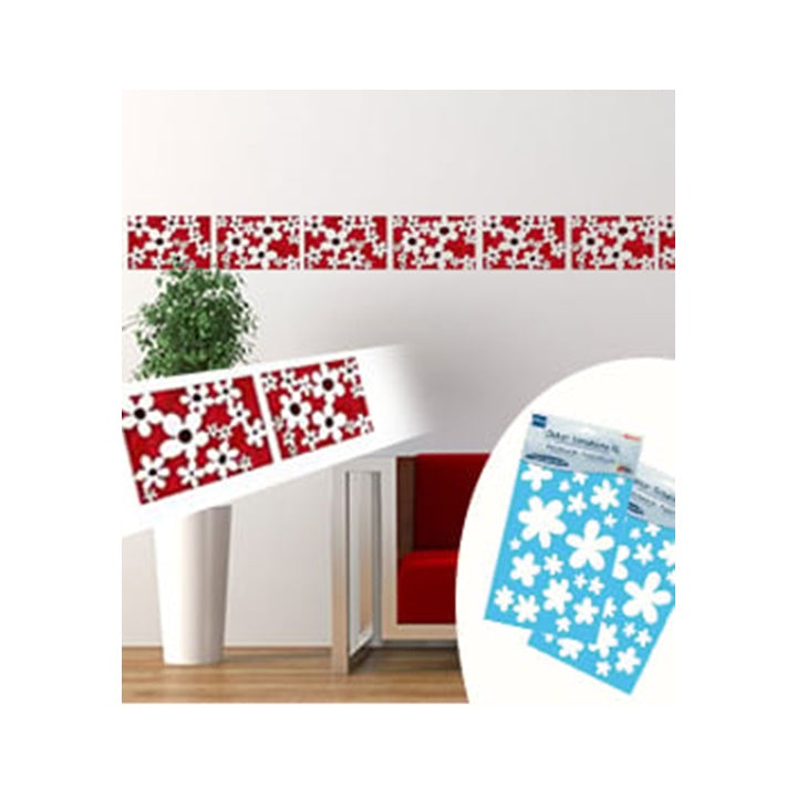 Stencil XL Flower Quartet 22 x 67 cm