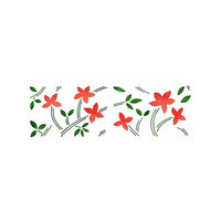 Stencil XL Foglie e fiori 22x67 cm