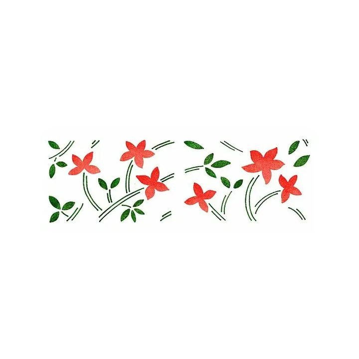 Stencil XL Foglie e fiori 22x67 cm