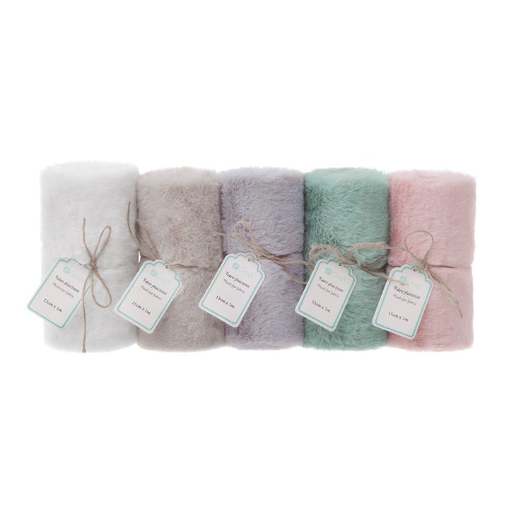 Striscia di peluche 15 cm x 1 m – Bianco