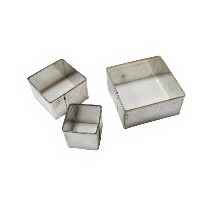 Tagliapasta per argilla quadrati 20 / 30 / 40 mm - set da 3 pz