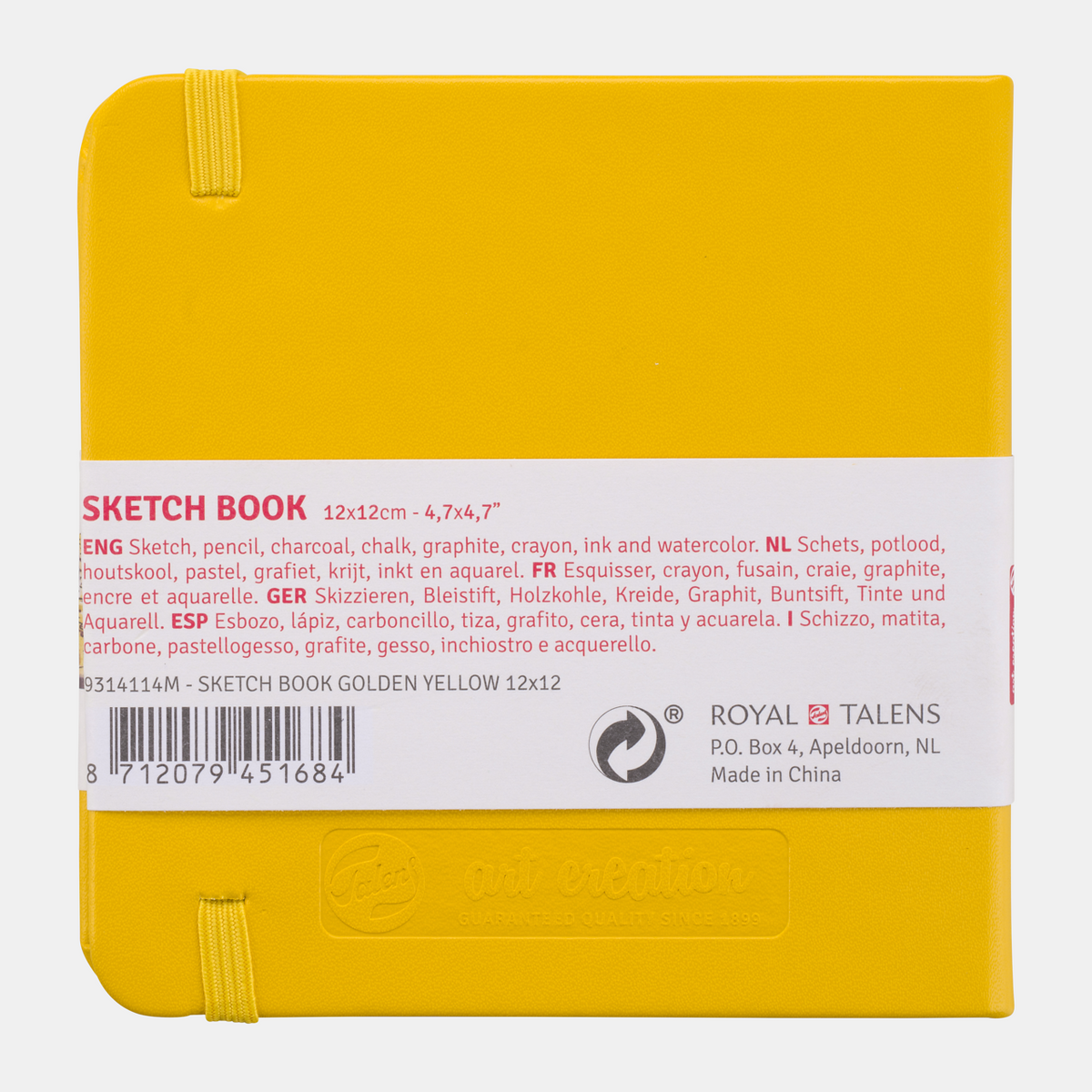 Blocco da disegno Talens Art Creation giallo oro 12 x 12 cm, 140 g/m², 80 fogli