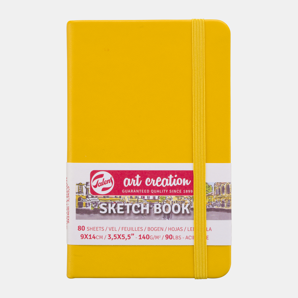 Sketchbook Talens Art Creation Golden Yellow 9 x 14 cm, 140 g, 80 fogli - copertina rigida