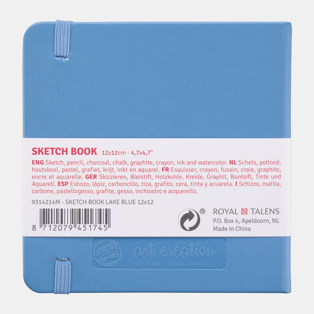 Sketchbook Talens Art Creation Light Blue 12 x 12 cm, 140 g, 80 fogli