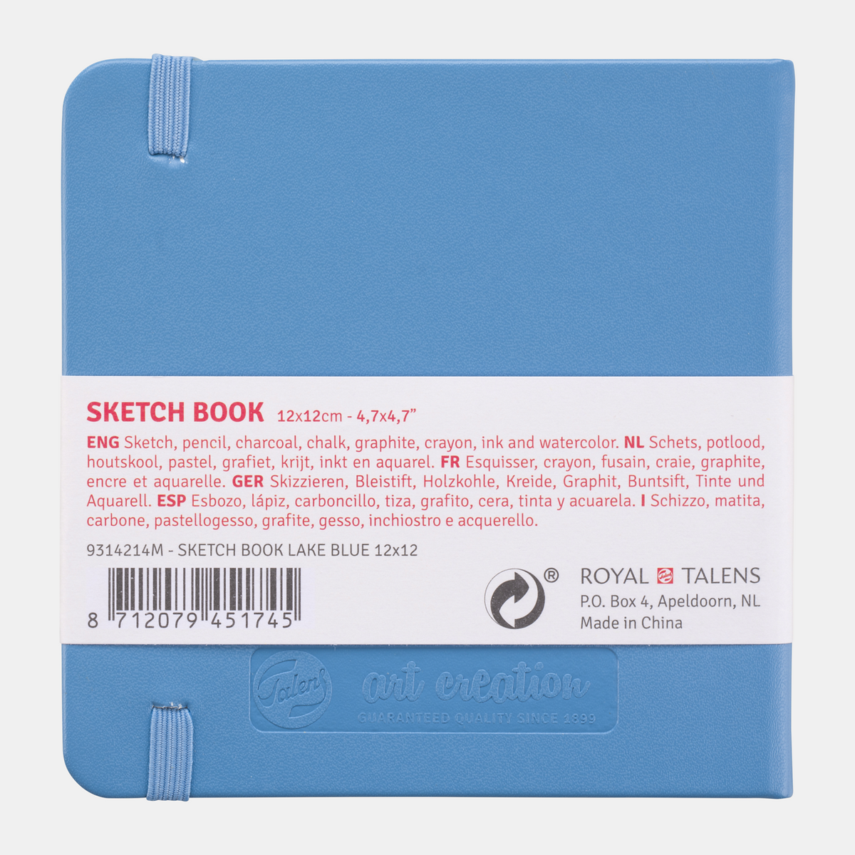 Sketchbook Talens Art Creation Light Blue 12 x 12 cm, 140 g, 80 fogli