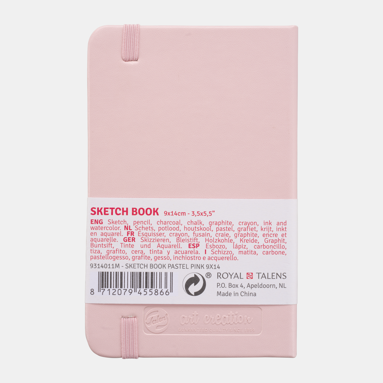 Taccuino da disegno ROYAL TALENS Art Creation Pastel Pink 9 x 14 cm, 140 g, 90 fogli, copertina rigida