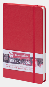 Sketchbook Talens Art Creation Red 13 x 21 cm, 140 g, 80 fogli, copertina rigida