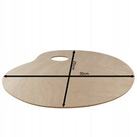 Tavolozza ovale in legno 25 x 30 cm, 3 mm Phoenix