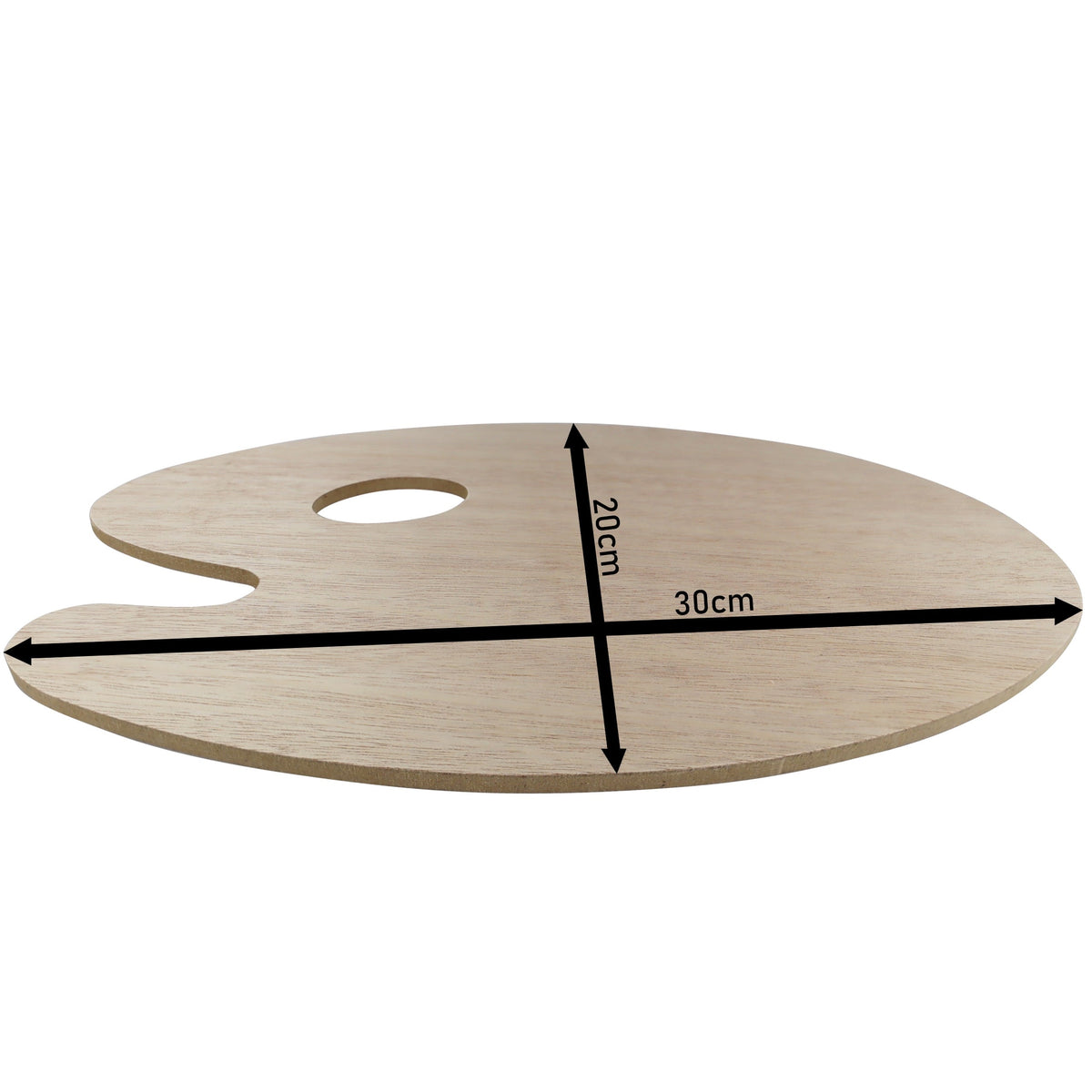 Tavolozza ovale in legno 30 cm, spessore 5 mm Phoenix