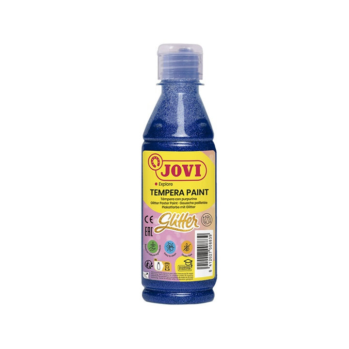 Tempera liquida glitterata JOVI 250 ml – Blu