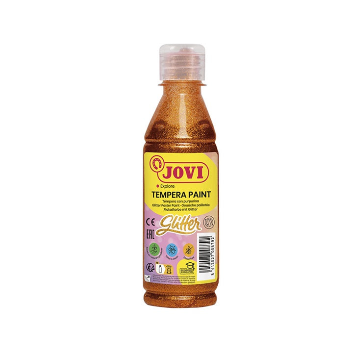 Tempera liquida glitterata JOVI 250 ml – arancione