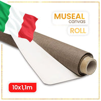 Tela di lino per pittura MUSEAL in rotolo da 10 metri - varie larghezze