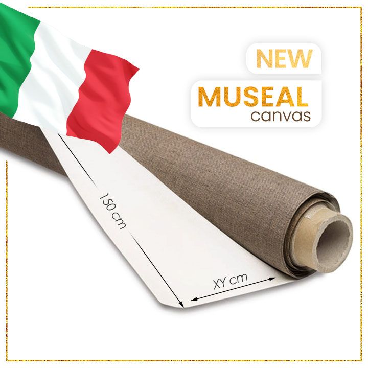 Tela di lino per pittura MUSEAL su rotolo - varie lunghezze