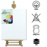 Tela per pittura con telaio Phoenix 20 x 30 cm – set da 5 pezzi