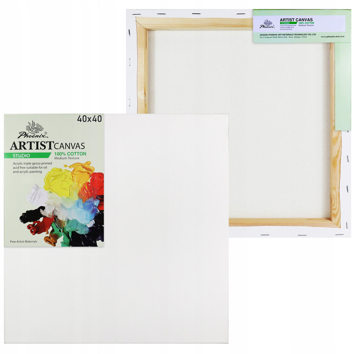 Tela per pittura con telaio Phoenix, 24–100 cm, scegli la misura